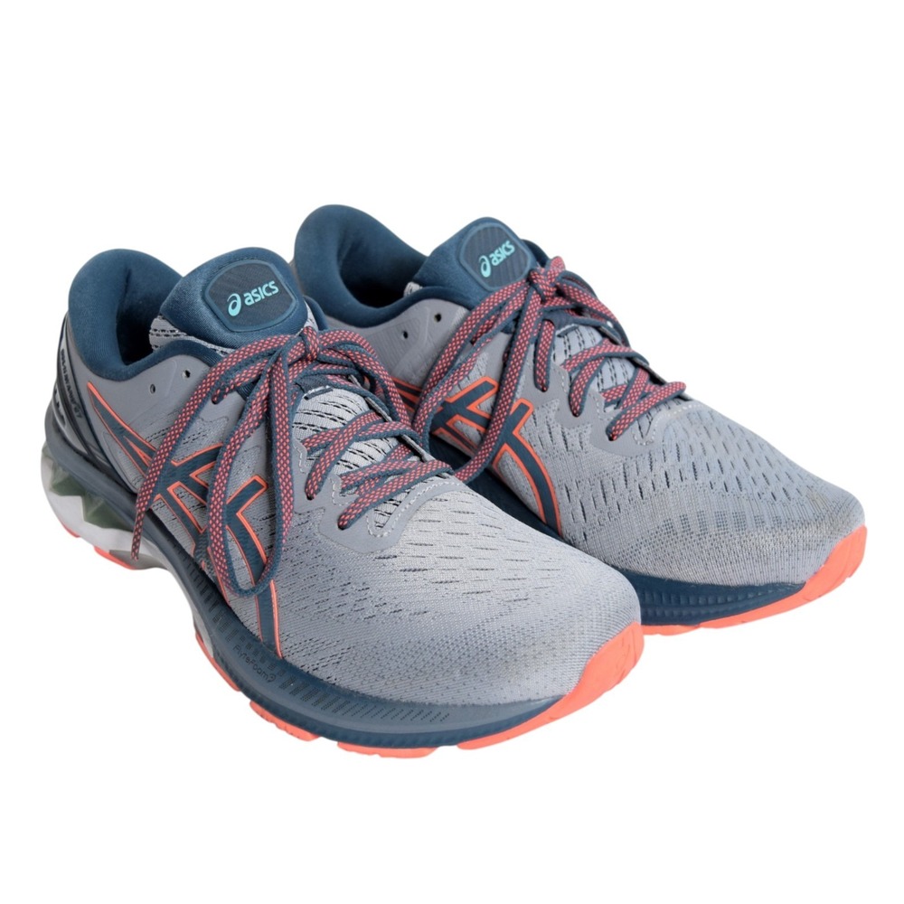 ASICS Gel-Kayano 27 Men Size 9 Running Shoes Sheet Rock Magnetic Blue 1011A767